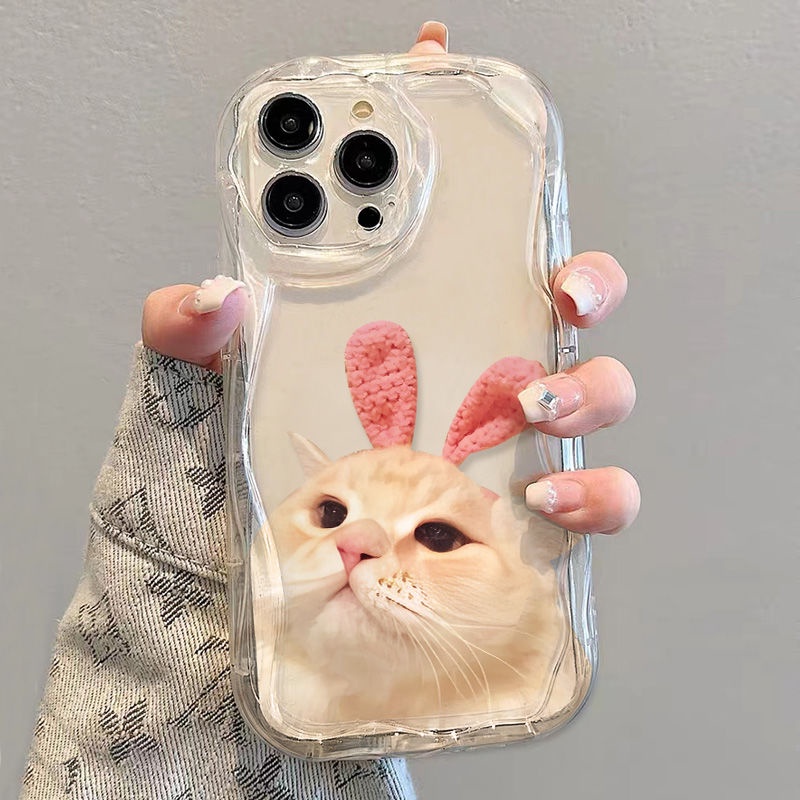 ✅Ốp Điện Thoại Mềm Trong Suốt Chống Sốc Hình Tai Mèo Cho iPhone14 / 13promax 12 / 11 7 / 8p xs / r