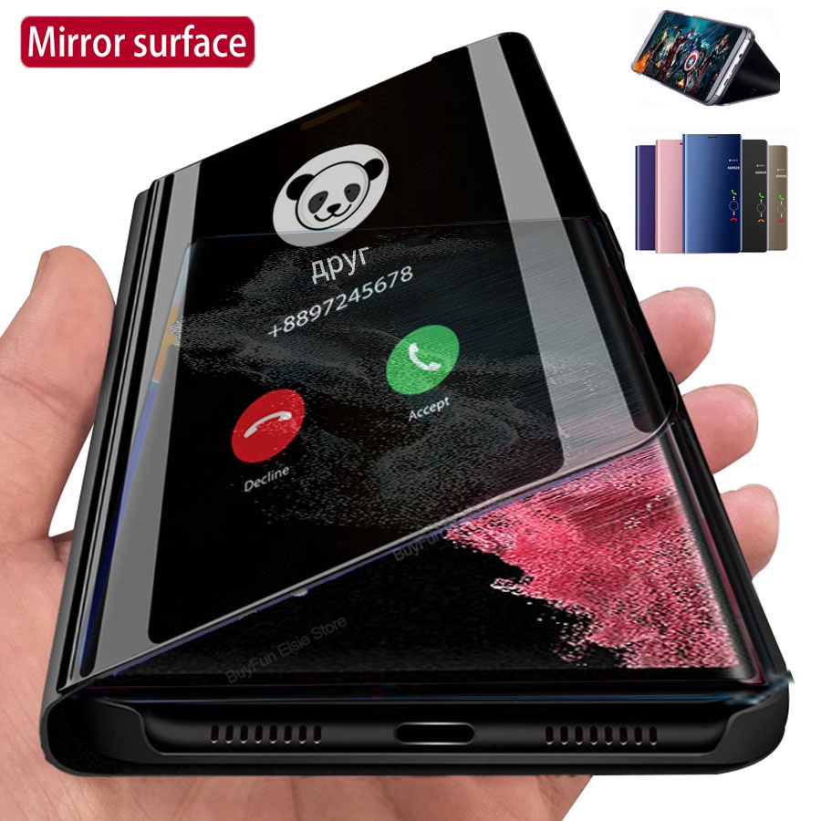 Bao Da Điện Thoại Nắp Lật Mặt Gương Thông Minh Chống Rơi Cho Iphone 14 Pro Max 14 Plus 14Pro Max