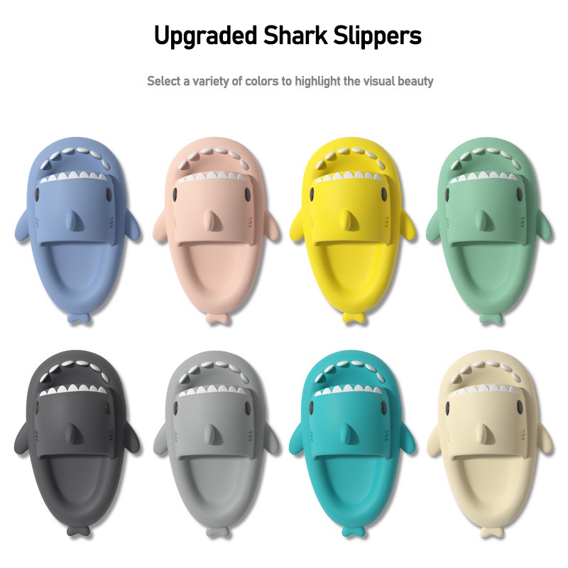 Dép đi trong nhà / ngoài trời Dép cá mập  đáng yêu chống trượt 2023 mới dành cho nam và nữ QUAN JIA