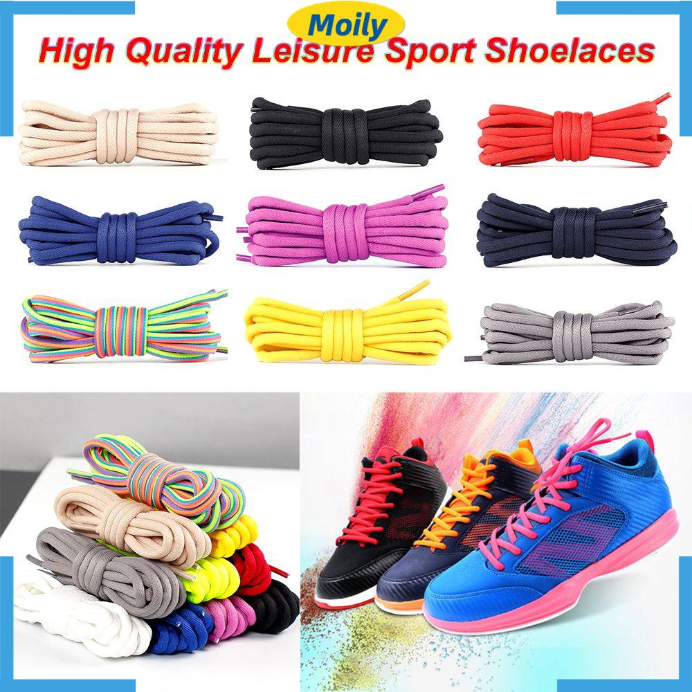 Dây giày màu trơn dạng tròn phong cách cổ điển cho nam và nữ