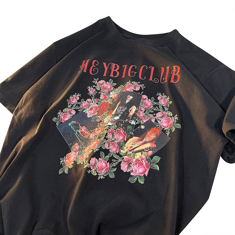 Áo thun Nelly ngắn tay in hình "HEYBIG CLUB" áo phông