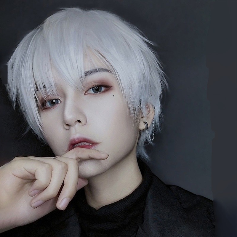 Bộ Tóc Giả Ngắn Thẳng Tự Nhiên Phủ Toàn Diện Hóa Trang Nhân Vật Hoạt Hình Cho Nam & Nữ