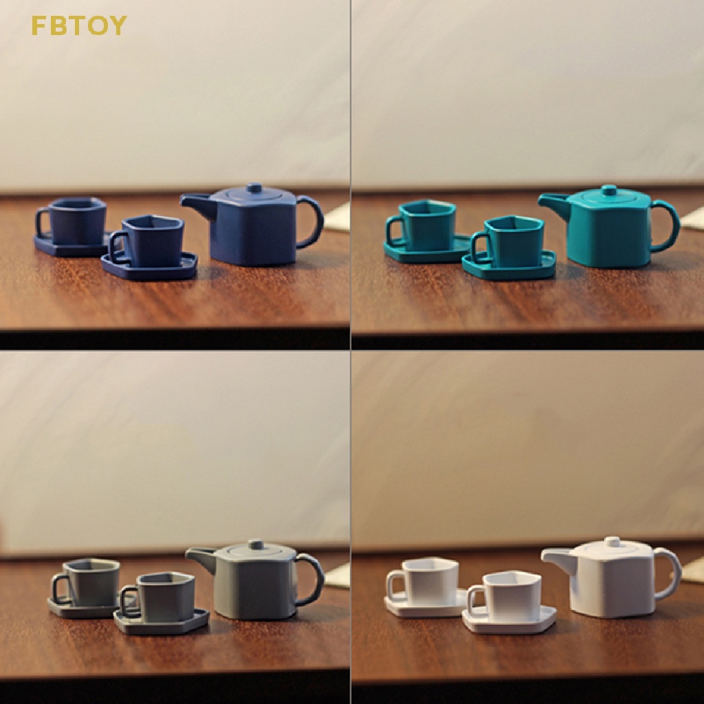 1 Bộ Ấm Tách Uống Trà Mini Tỉ Lệ 1: 6 Cho Nhà Búp Bê