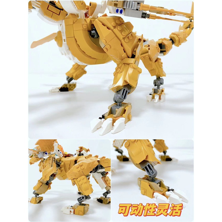 Đồ chơi Lắp ráp Mô hình 60011 Rồng vàng huyền thoại của Lloyd 1061 chi tiết