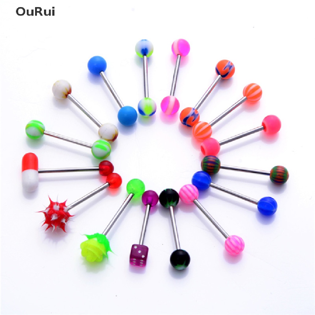 Set 16 Khuyên Lưỡi Phong Cách Khác Nhau Mới Dùng Trong Phẫu Thuật