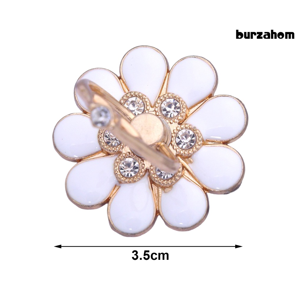 Giá Đỡ Điện Thoại / Máy Tính Bảng Bằng Kim Loại Hình Hoa Đính Đá Xoay 360 Độ Thông Dụng