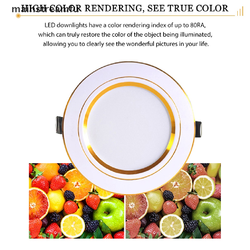 Đèn LED Âm Trần Ánh Sáng Trắng Bạc 5W 12W 18W AC 220V - 240V