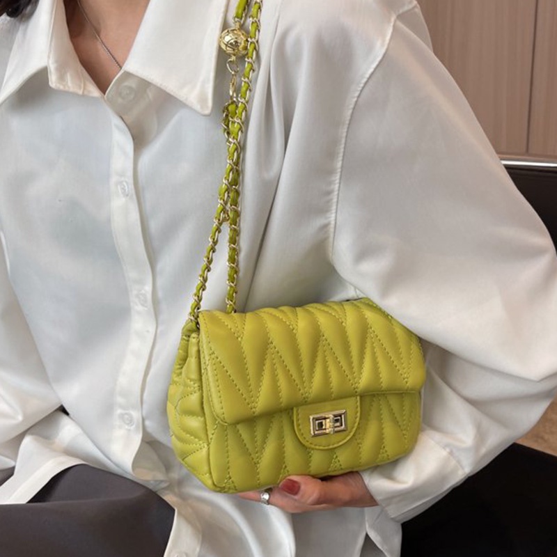 Túi Đeo Vai Màu Trơn Có Khóa Màu Sắc Ngọt Ngào Dễ Phối Đồ Thời Trang Cho Nữ