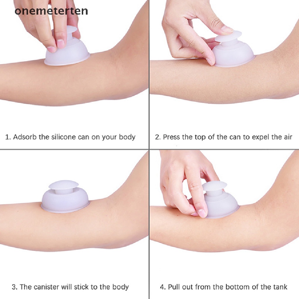 Cốc Giác Hơi Mát Xa Cơ Thể Bằng Silicone Chống Cellulite