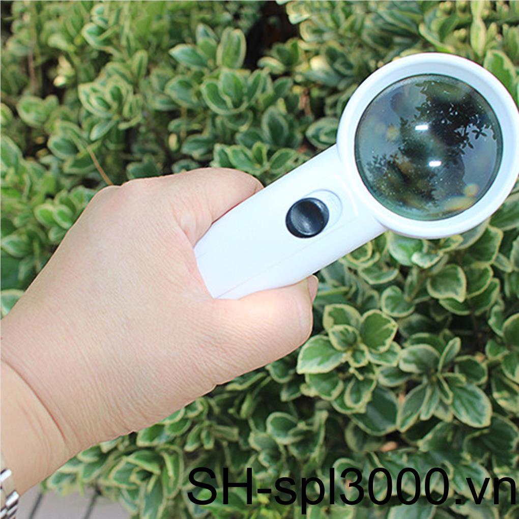 Kính Lúp Cầm Tay Phóng Đại 5 Lần Có Đèn LED Hỗ Trợ Đọc Sách Tiện Dụng