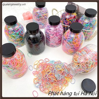 Set 1000 dây thun buộc tóc nhiều màu dễ thương cho bé gái 2023