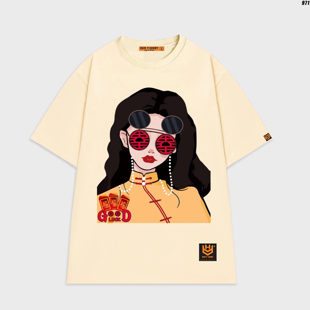 Áo Thun Nữ Form Rộng Tay Lỡ Cô Gái Trung Hoa, Áo Thun Ken T-Shirt 971 | BigBuy360 - bigbuy360.vn