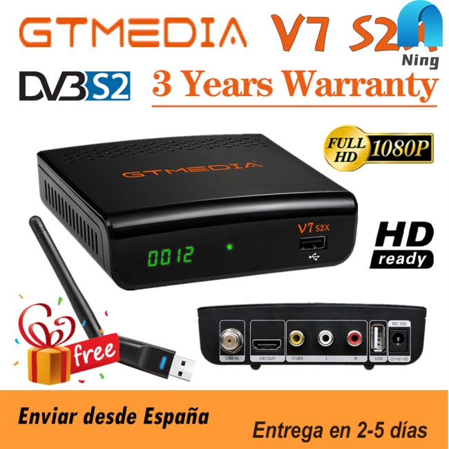 Thiết Bị Nhận Tín Hiệu Vệ Tinh Ning Fta Gtmedia V7 S2x Dvb-s2 Usb 1080p Full Hd V7hd Wifi