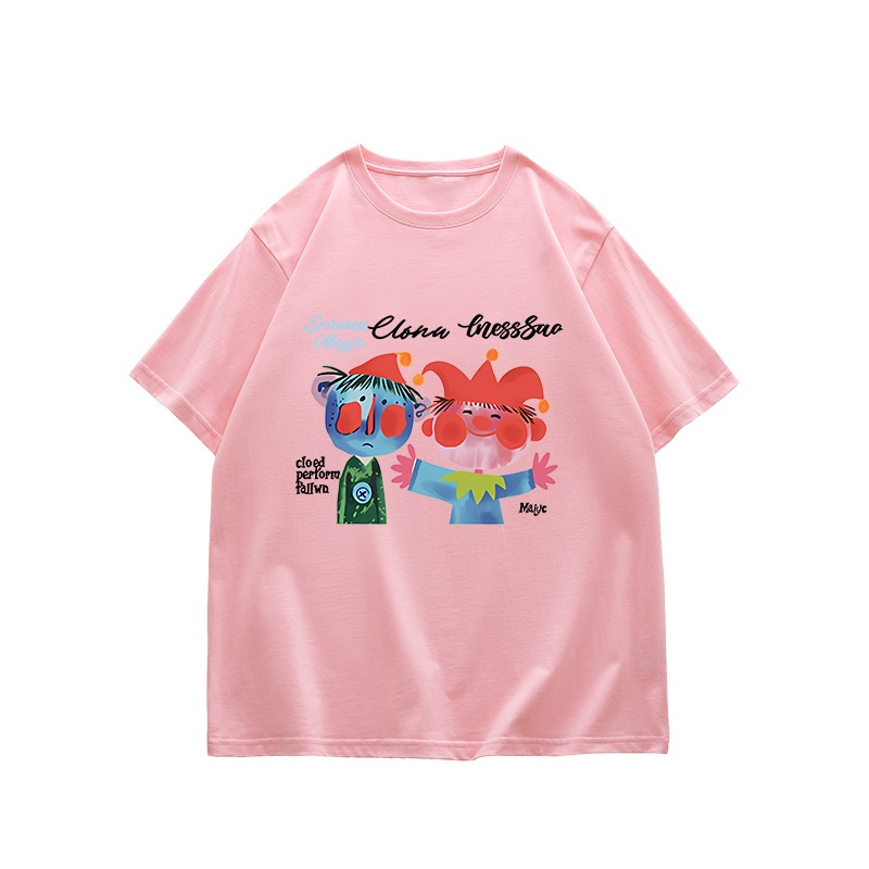 NRVP Áo Thun 100% Cotton Tay Ngắn In Họa Tiết Độc Đáo Phong Cách Hàn Quốc Cho Nữ