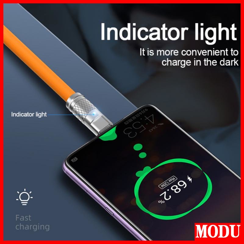 Dây Cáp Sạc Nhanh 120W 6A Bằng Silicone Dành Cho iPhone