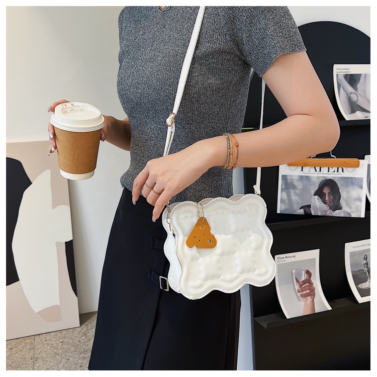 Túi Đeo Chéo Hình Vuông Nhỏ Màu Trơn Thời Trang Mùa Hè 2023 Mới Cho Nữ