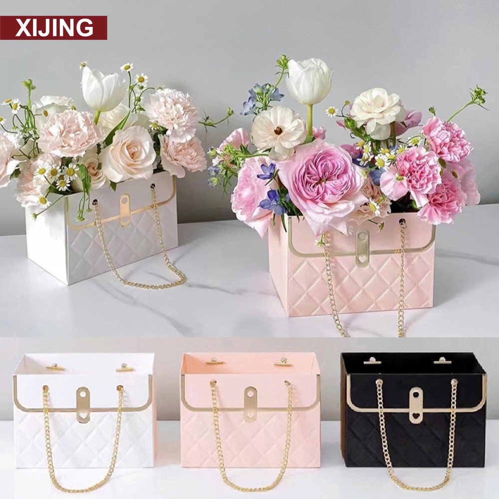 Túi Xách Tote Hình Chữ Nhật Họa Tiết Kim Cương Đơn Giản