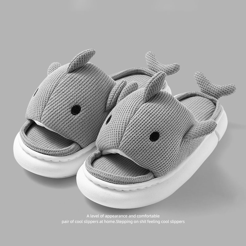 SHANMUSENLIN☘Dép Đi Trong Nhà Đế Dày Chống Trượt Cho Cặp Đôi