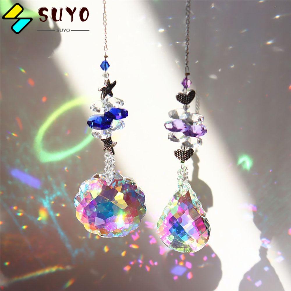 Suyo Lưới Bắt Giấc Mơ Ánh Nắng Mặt Trời Phản Xạ Treo Trang Trí Cửa Sổ Cầu Vồng