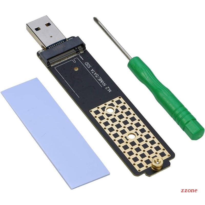 Đầu Đọc Thẻ Nhớ Chuyển Đổi USB3.1 Sang M.2 NVMe / SATA USB 3.1 Cho NVMe (PCI-e) M-Key & M / B-KeyBased-SSD
