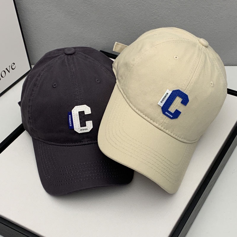 Nón Lưỡi Trai Cotton Màu Đen Dễ Phối Đồ Thời Trang Phong Cách Hàn Quốc Cho Nữ