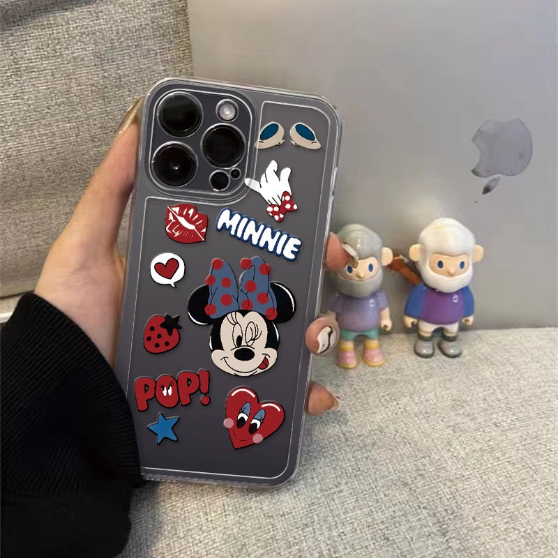 ✅Ốp Điện Thoại Mềm Màu Trong Suốt Hình Chuột Mickey Minnie Cho iPhone14ProMax 13 / x F8YQ