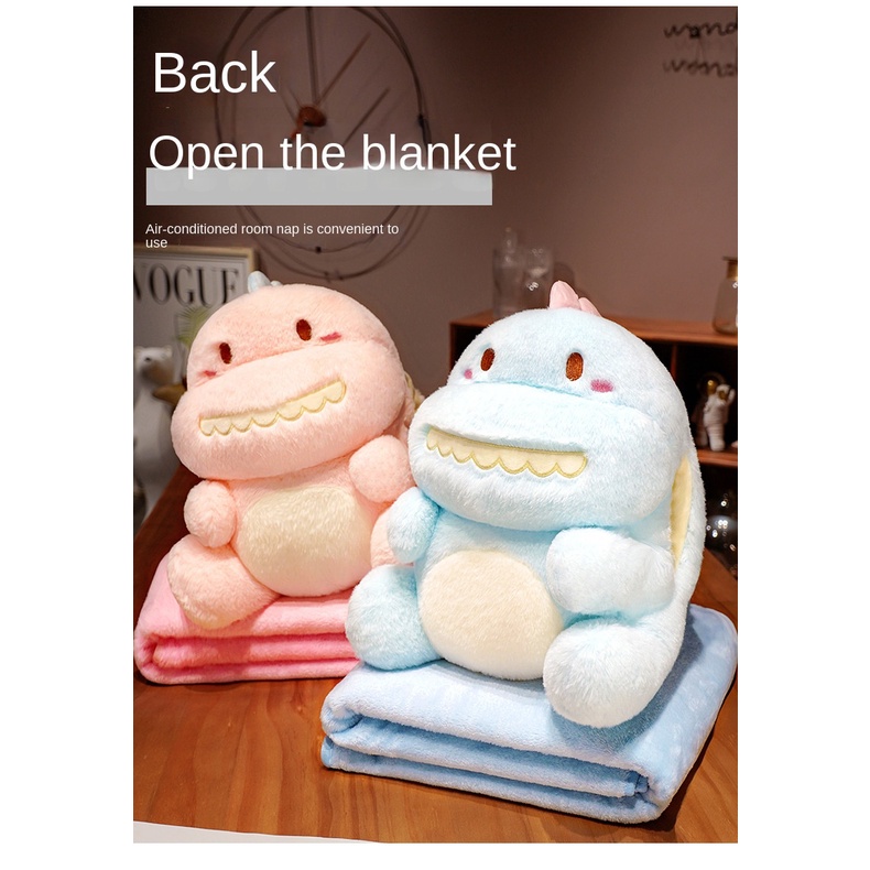 Gối Giữ Ấm Tay Hình Khủng Long Nhồi Bông Ba Trong Một