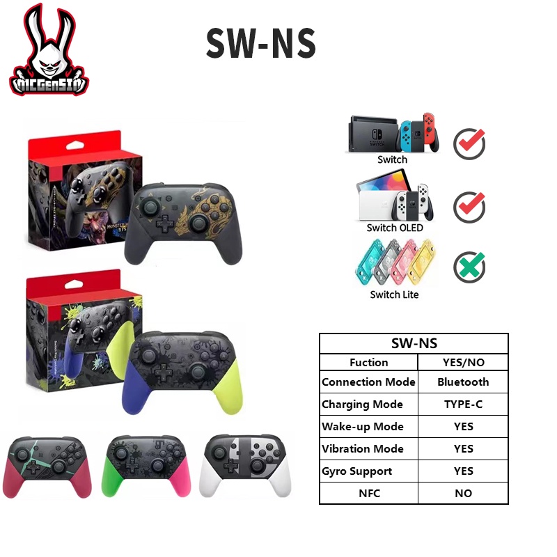 Tay Cầm Chơi Game Không Dây Kết Nối Bluetooth Chuyên Dụng Cho Nintendo SWITCH PRO Tubro