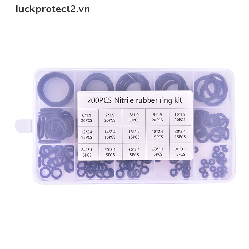 Set 200 Vòng Đệm Cao Su Hình Chữ O Chuyên Dụng