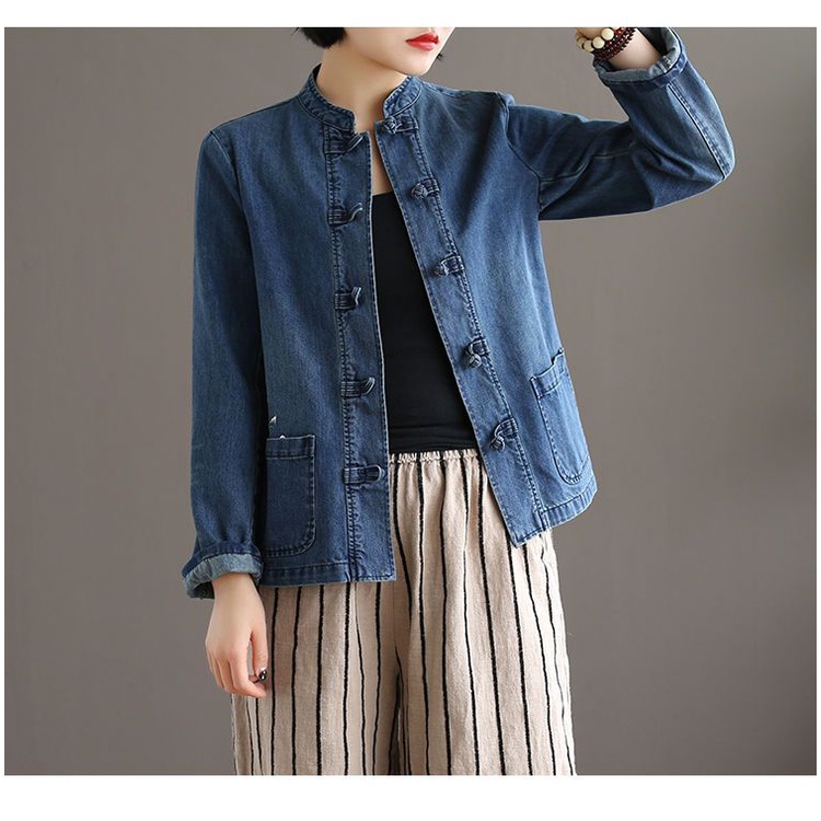 Áo Sơ Mi Phối Khóa Đĩa Phong Cách Cao Bồi Thời Trang Xuân Hè Cá Tính