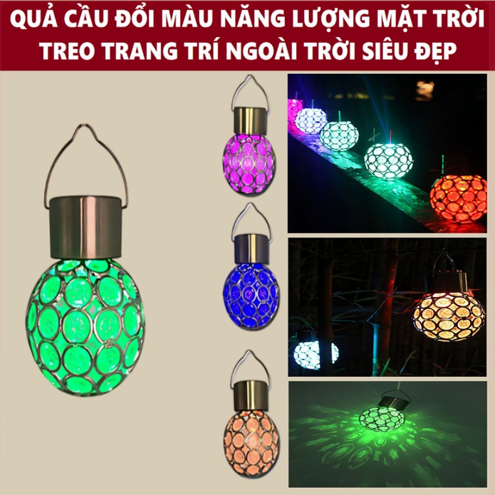 Quả cầu đổi màu năng lượng mặt trời, Trang trí công viên, biệt thự, sân, vườn, trong nhà, quán cà phê tạo không gian đẹp