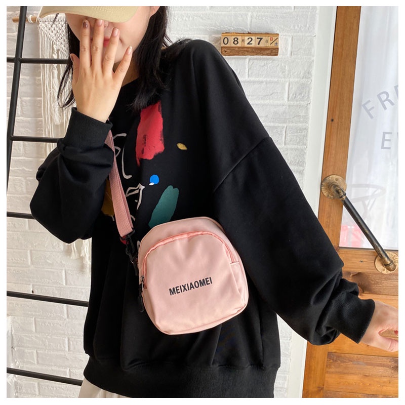 Túi Đeo Vai Bằng Vải canvas Phong Cách Hàn Quốc Thời Trang Cho Nữ