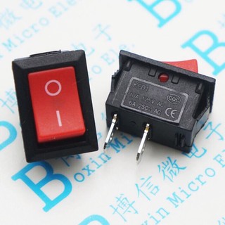 Công tắc đá đầu đỏ 15 * 21mm kcd1-101 6a / 250v 10a / 125v