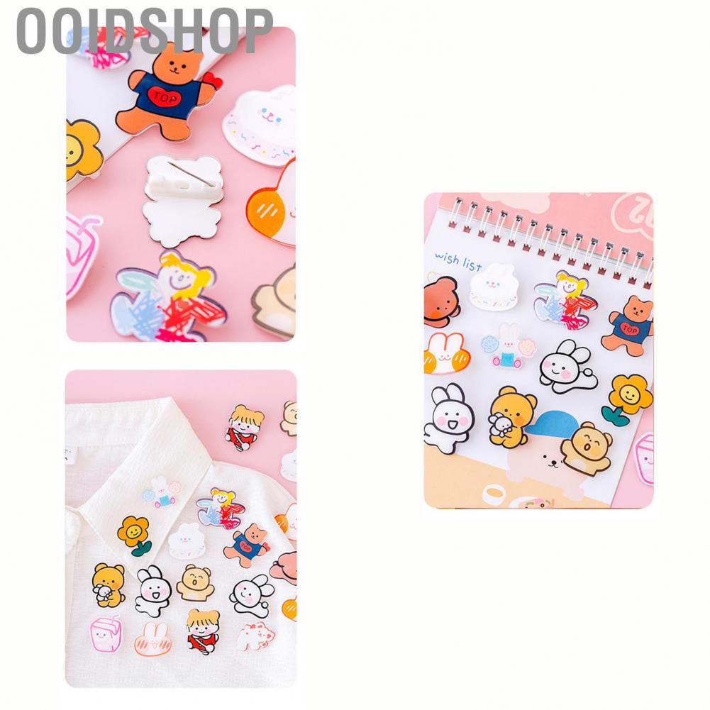 Ooidshop Cute Pins Exquisite Fashion Cartoon Acrylic Girl Brooch Clothes Bag Pendant Badge Pin Decoration