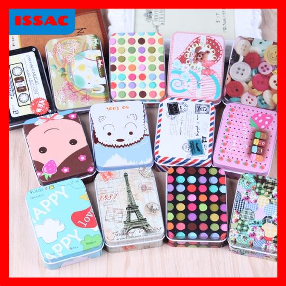 Hộp Thiếc Mini Vintage Đựng Đồ Dễ Thương