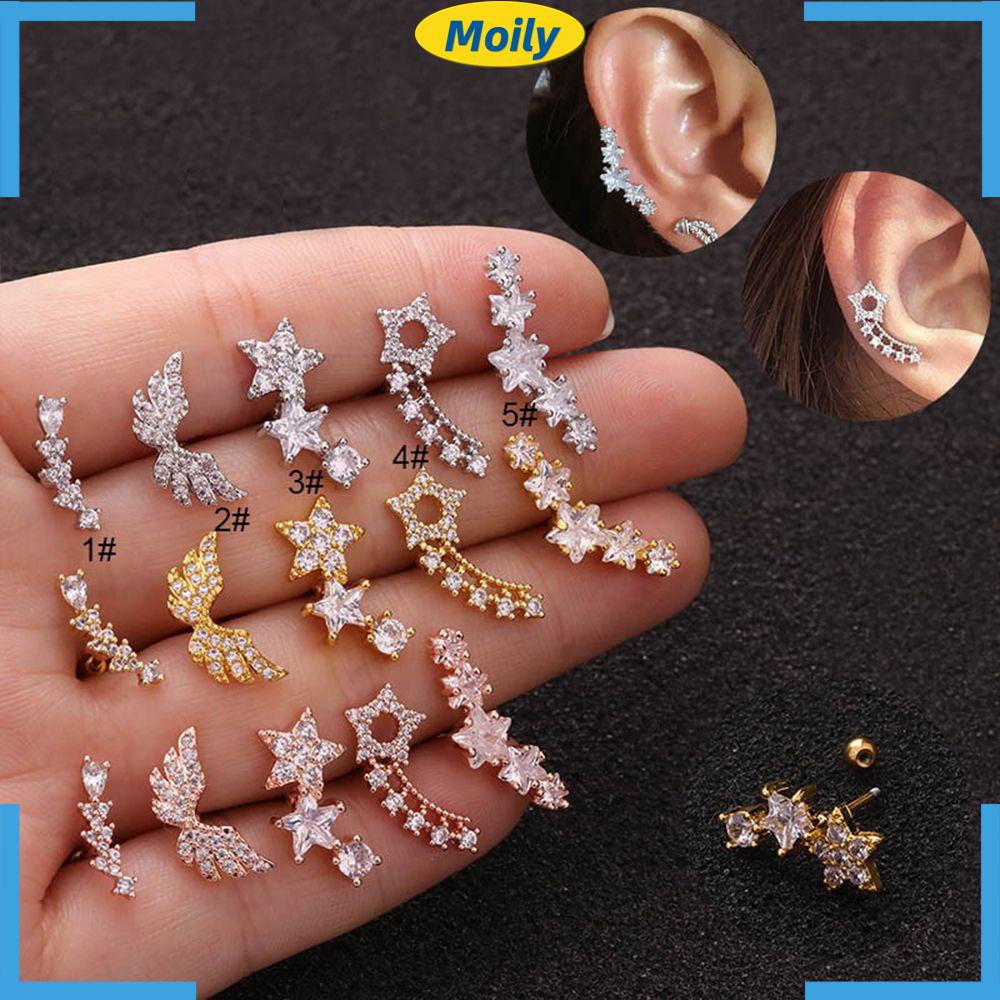 Khuyên xỏ vành tai thiết kế tinh tế thời trang cho nữ