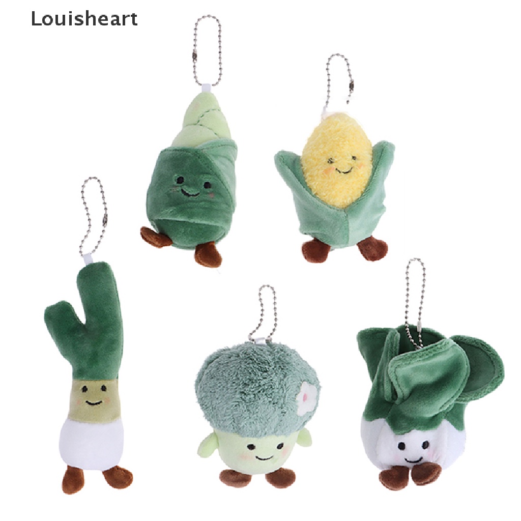 Louisheart Đồ chơi nhồi bông Hình Trái Bắp Broccoli Mềm Mại Trang Trí Ba Lô / Móc Khóa Xe Hơi / Quà Tặng TFG