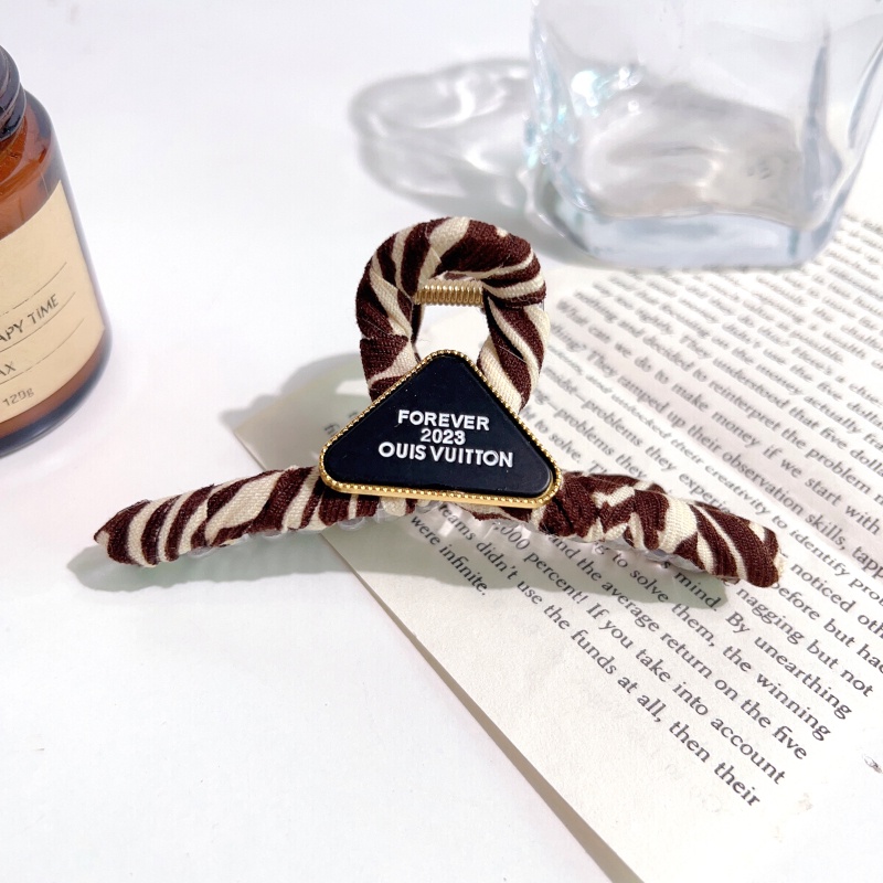 Kẹp Tóc Càng Cua Hình Tam Giác Họa Tiết Ngựa Vằn Phong Cách Retro Hàn Quốc Mới