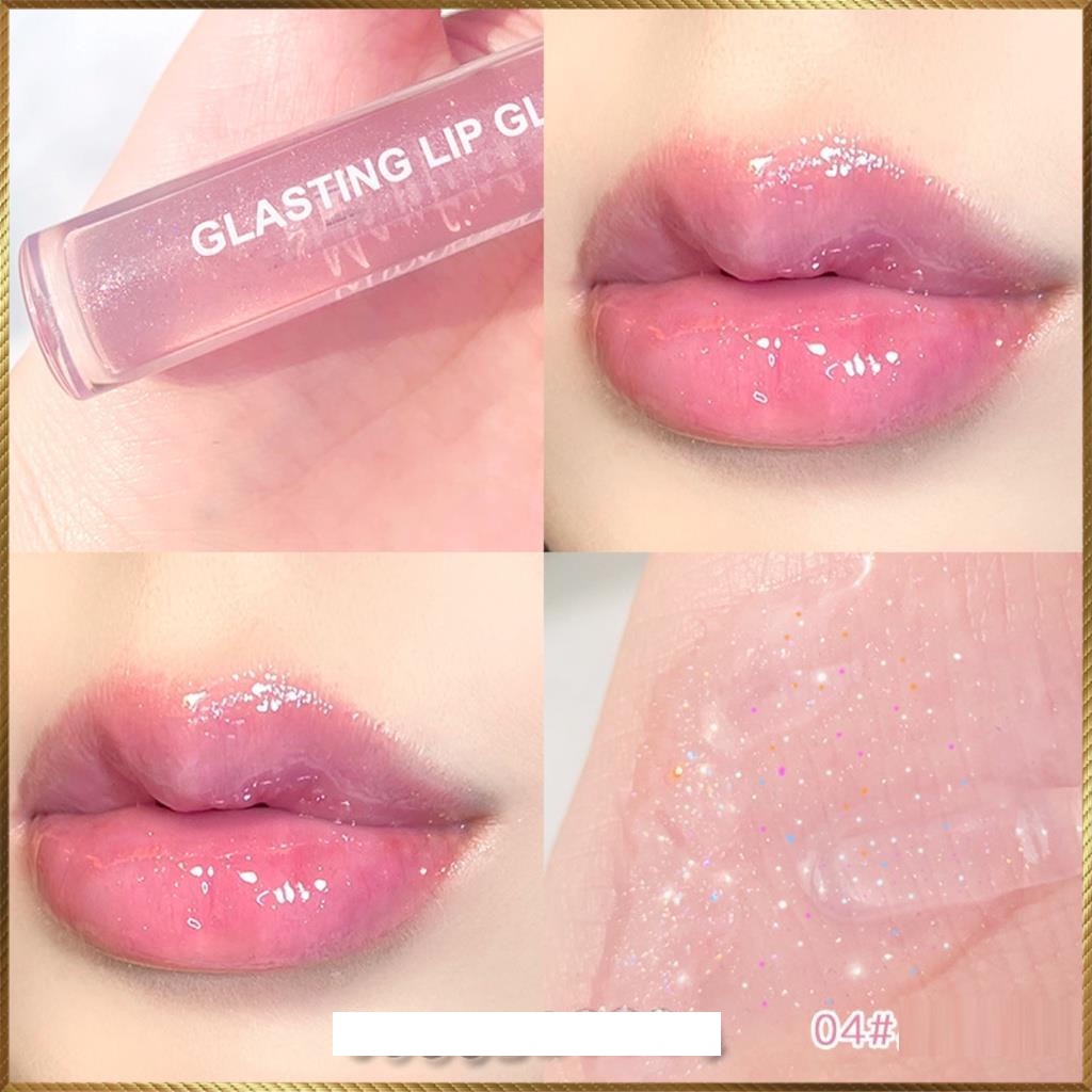 Son kem bóng ánh nhũ Maxfine Glasting Lip Gloss vừa lung linh vừa dưỡng ẩm - Rose Beauty