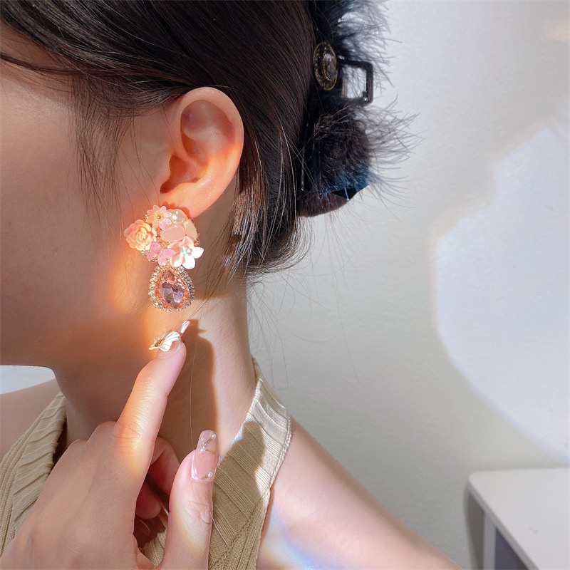 Hoa Tai Thiết Kế Đơn Giản Hình Giọt Nước Hoa