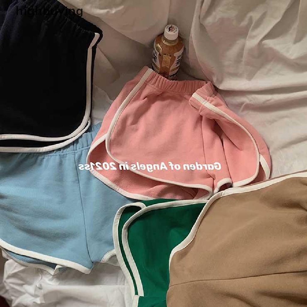 Quần Short Lưng Thun Dáng Rộng Phong Cách Harajuku Hàn Quốc Thời Trang Mùa Hè Cho Nữ