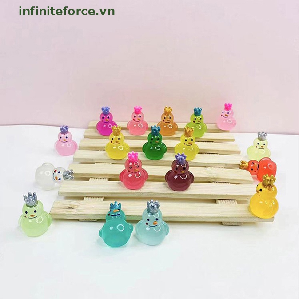 Mô Hình Vua Tuyết Nhỏ Trong Suốt Nhiều Màu Trang Trí Cho Nhà Búp Bê