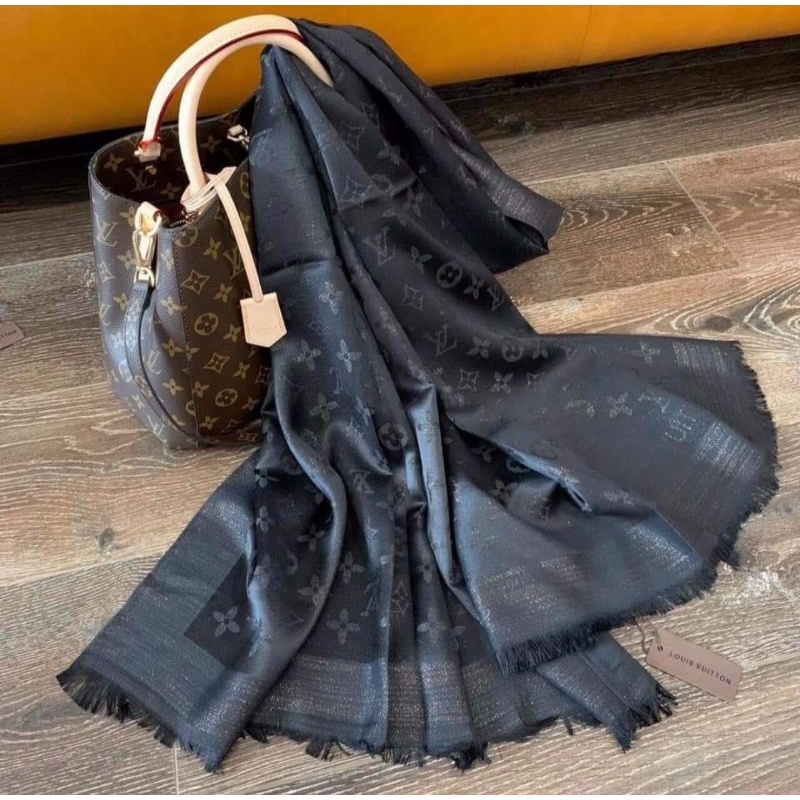 Khăn choàng cao cấp Đũi lụa 70 x 180cm nhũ