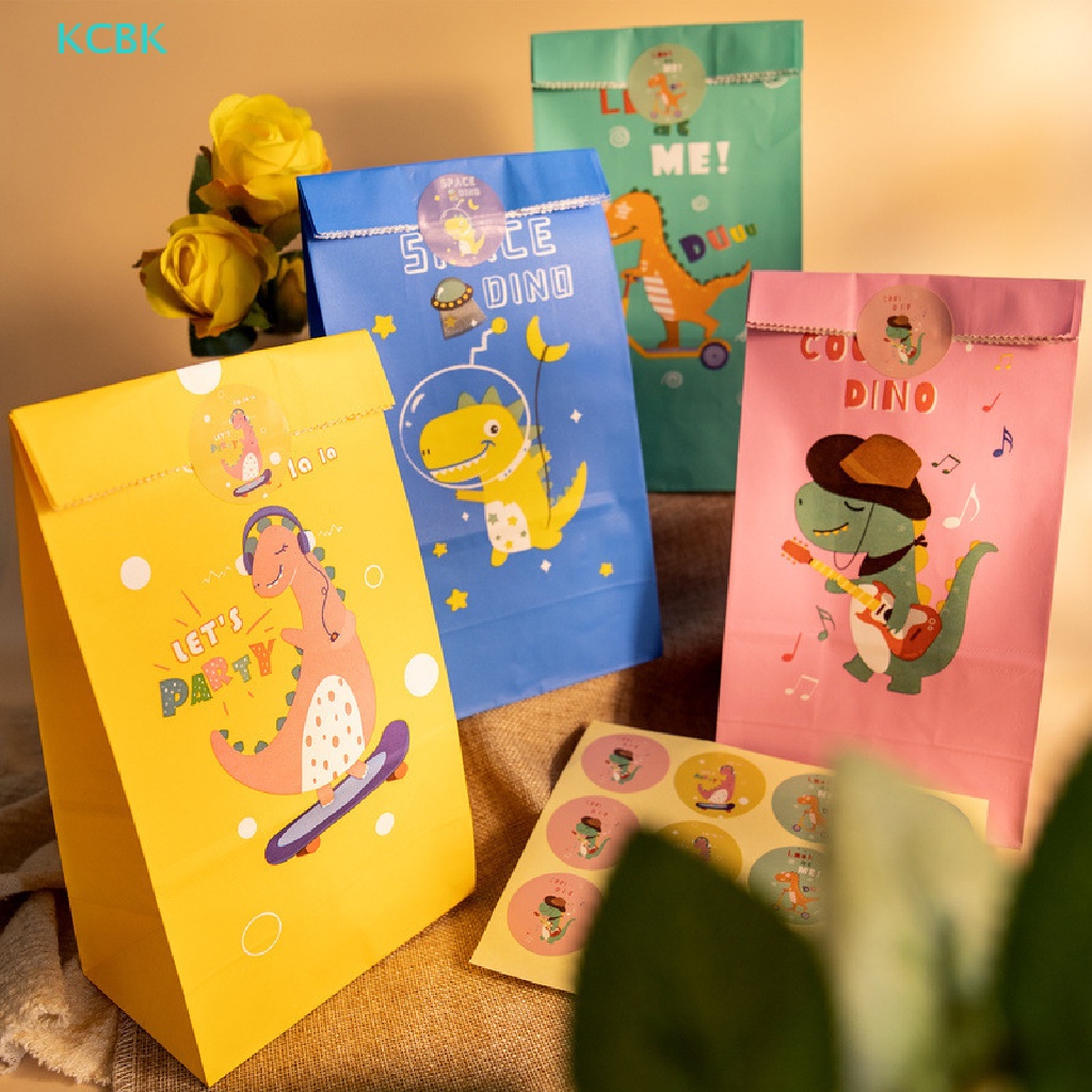 Set 24 Túi Giấy Đựng Kẹo Hình Khủng Long Ngộ Nghĩnh