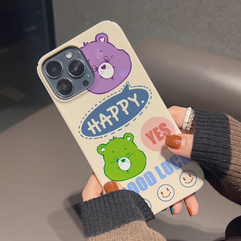 Ốp Điện Thoại Cứng Hình Gấu Dễ Thương Cho iphone 14promax 11 13 12 7Plus 8 X XS Max