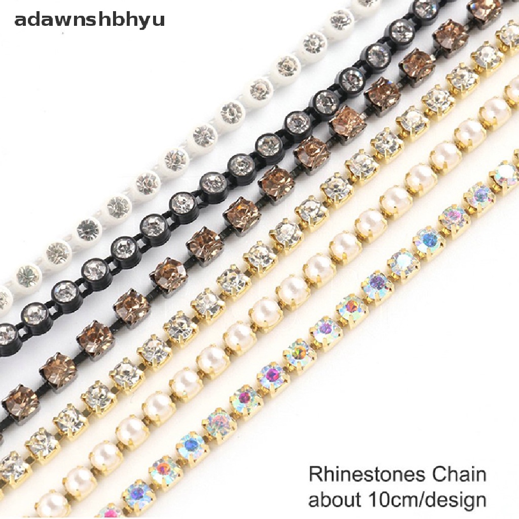 Phụ Kiện Dây Xích Đính Đá 3D Lấp Lánh Trang Trí Móng Tay DIY