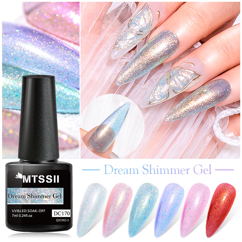 Nhấp Nháy Gel Sơn Móng Tay 7ml MTSSII Tuyệt Vời Hiệu Ứng Nàng Tiên Cá Pearlescent Gel Màu Keo Dán Móng Tay