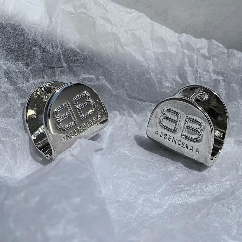 Bông Tai Mạ Bạc 925 Hình Chữ b Phong Cách Âu Mỹ