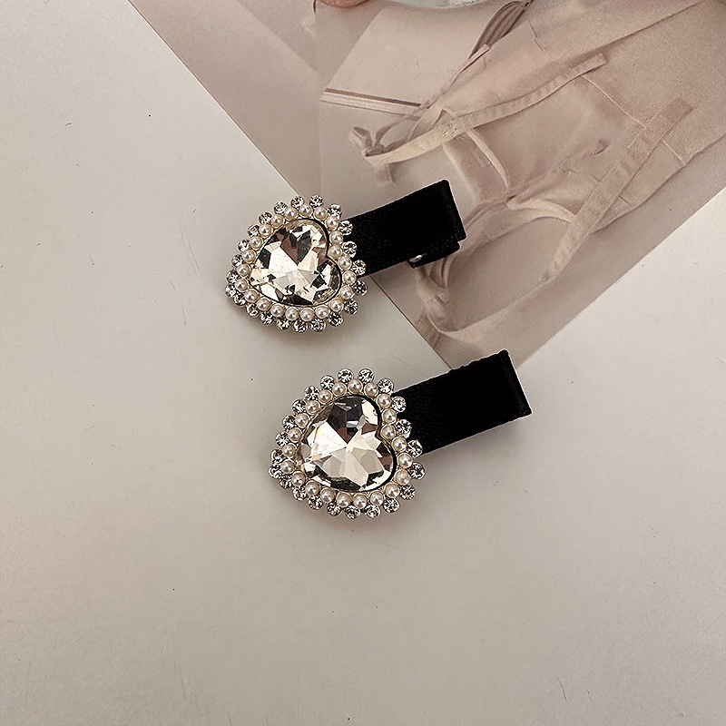 Kẹp Tóc Mỏ Vịt Đính Đá Chữ Love Màu Hồng Ngọt Ngào Dễ Phối Đồ Phong Cách Hàn Quốc Cho Nữ