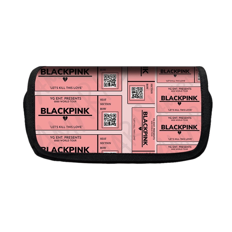 Túi Đựng Bút Nhiều Ngăn Sức Chứa Lớn Hình Vuông In Hình Lisa Kim Ji-soo Ngôi Sao Blackpink Hàn Quốc Cho Học Sinh